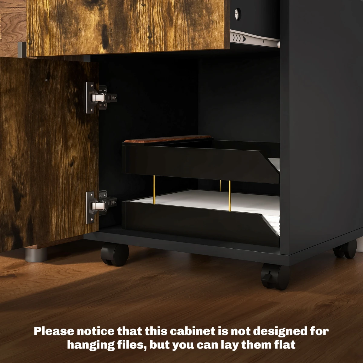 HOMCOM HOMCOM Storage Cabinet 60cm Drawer OpenShelf Home - Bedside Table