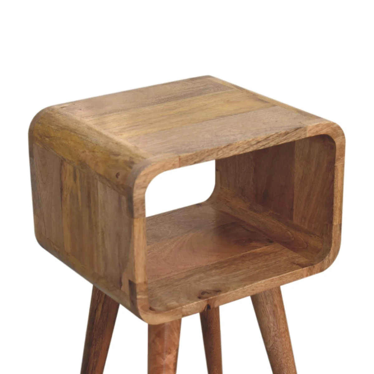 Artisan Furniture Artisan Mini Bedside Table Curved Open Mango Wood - Bedside Table