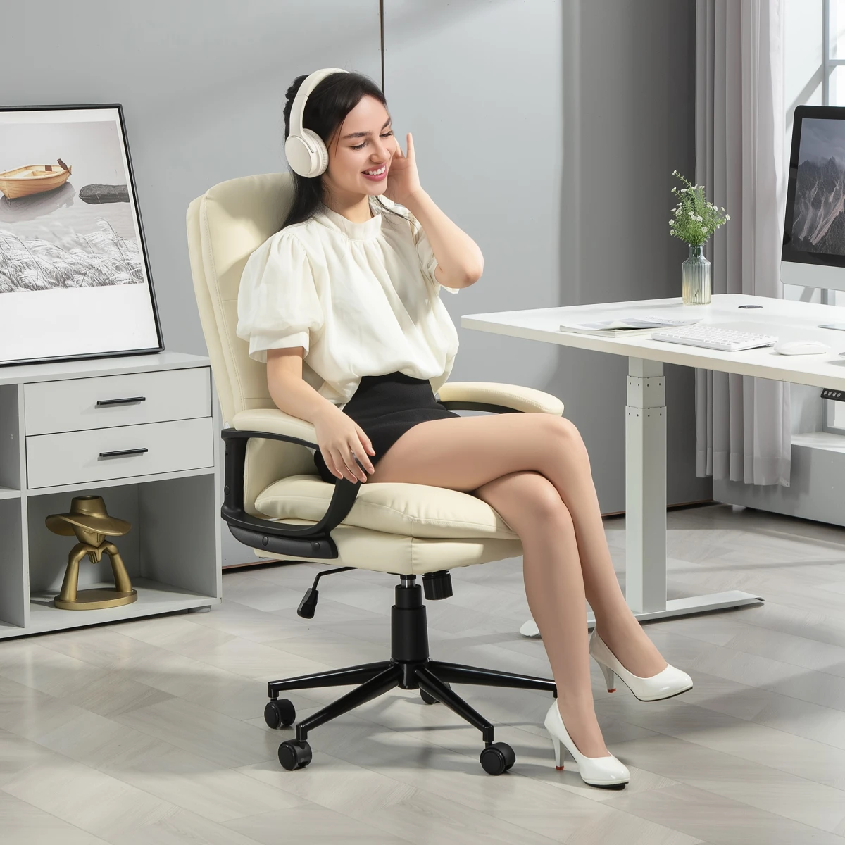 Vinsetto Vinsetto Office Chair 108-118cm PU Leather Office - Office Chair