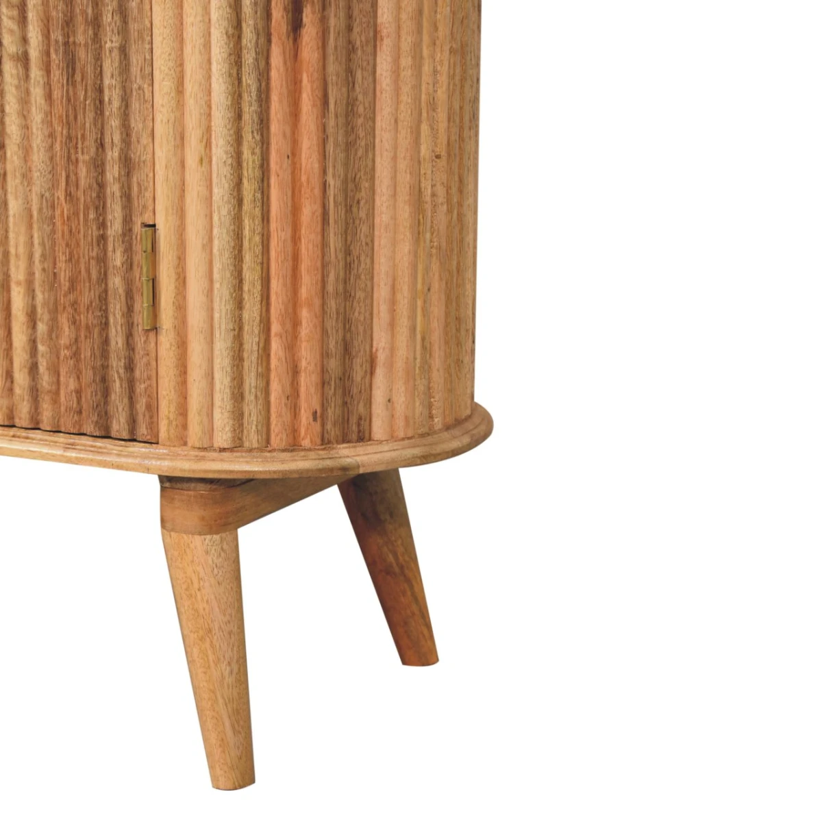 Artisan Nordic Cabinet Tall Mango Wood Solid Brass Knobs Living Room Storage Console Unit by Artisan Furniture