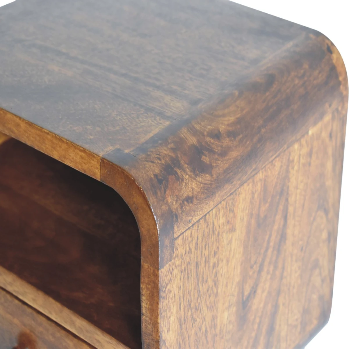 Artisan Bedside Mini Wall Curved Chestnut Drawer Bedroom by Artisan Furniture