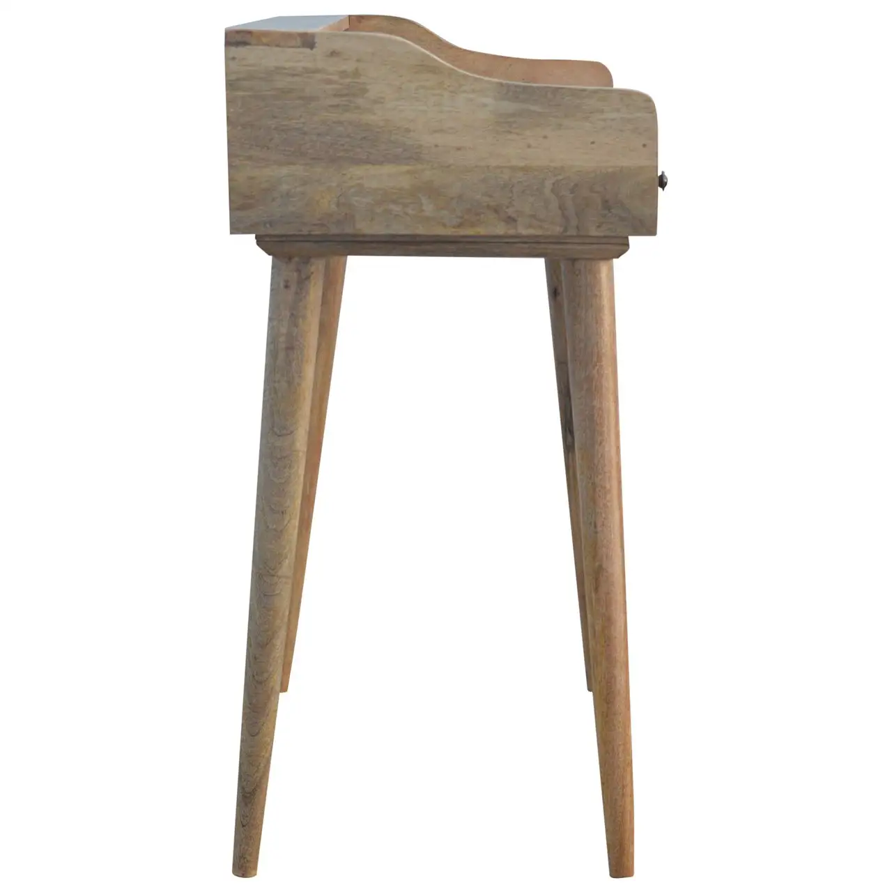 Artisan Furniture Artisan Furniture Solid Wood Gallery Back Shell Writing Desk, 3 Drawers, Beige - Desk