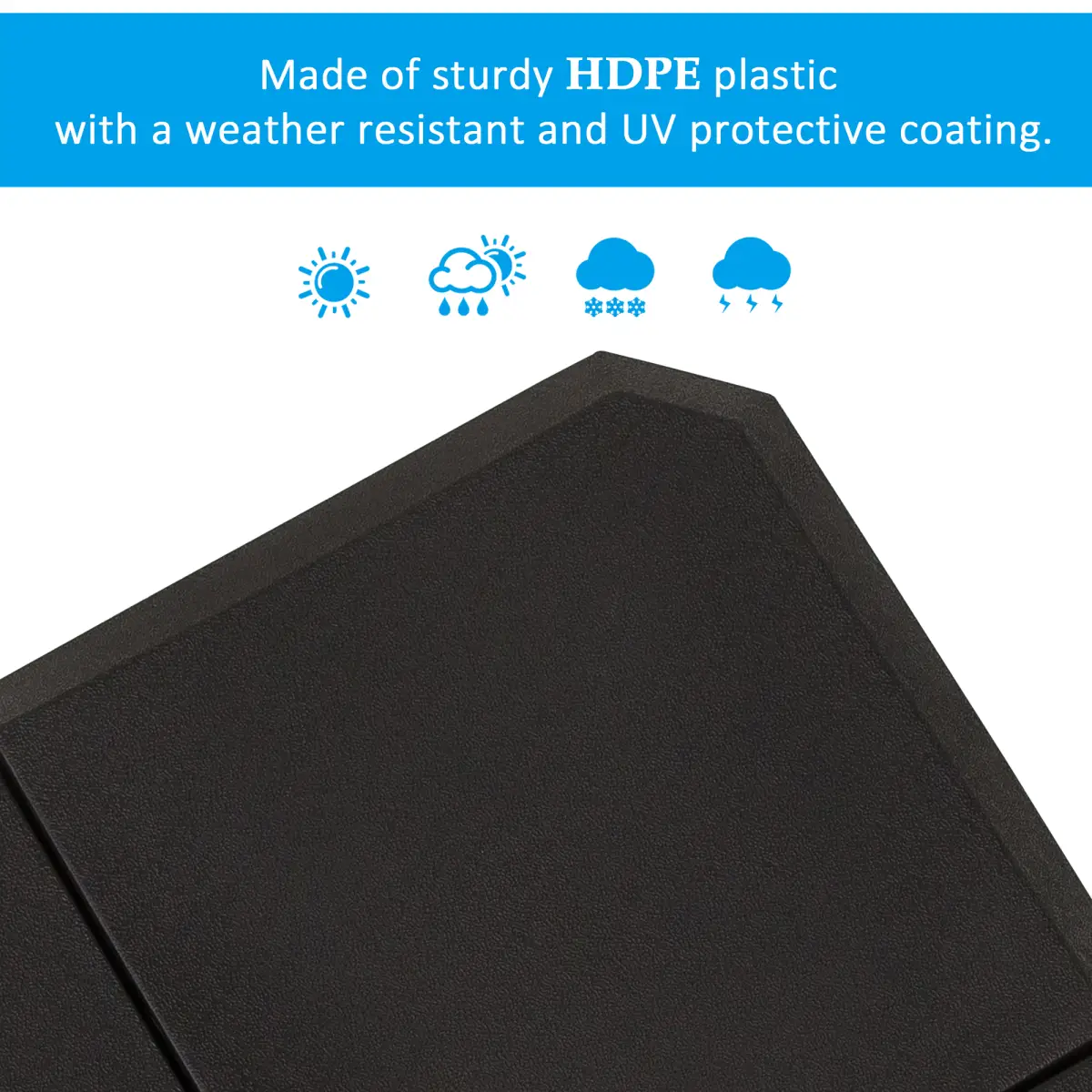 Outsunny HD Polyethylene Sand or Water Fillable Parasol Base Black - Parasol
