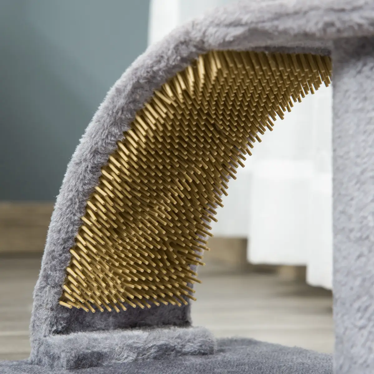 Pawhut Cat Tree Climbing Activity Center with Scratching Massage Board Hanging Ball - Cat Tree