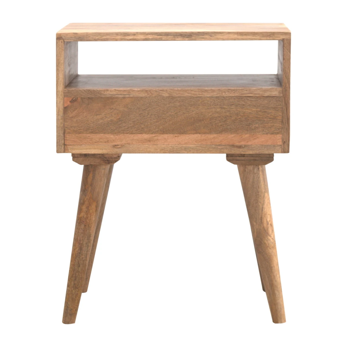 Artisan Mango Wood Nightstand Open Slot Drawer by Artisan Furniture