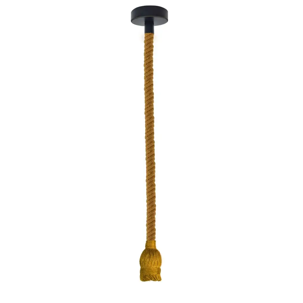 LEDSONE Vintage Ceiling Pendant Light 1m Yellow Colour Hemp Rope Hanging Lamp Lights - Pendant Lights
