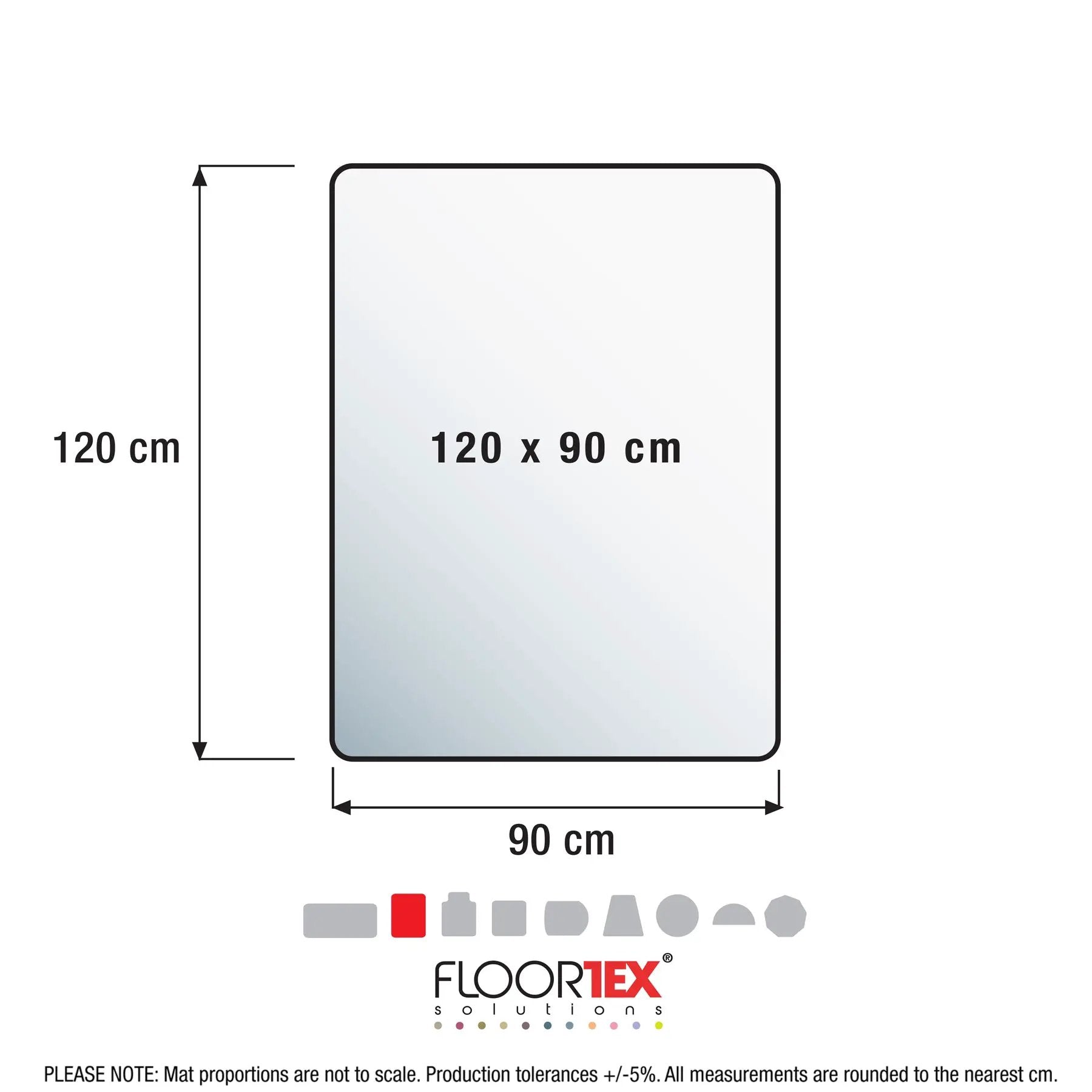 Floortex Advantagemat® Vinyl Rectangular Chair Mat for Carpets up to 6mm - 90 x 120cm - Office Mats