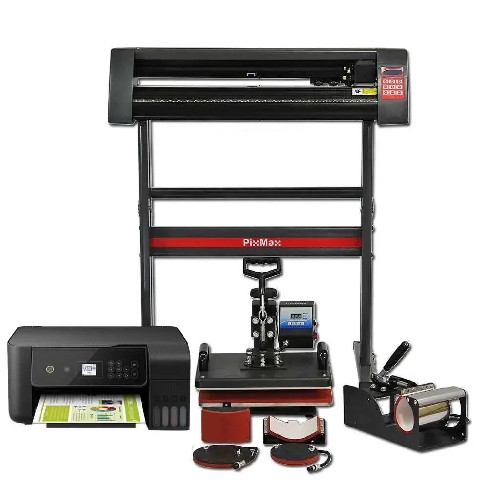 Monster Shop PixMax Da Vinci Bundle 5 in 1 Heat Press, Vinyl Cutter, CIS Printer -