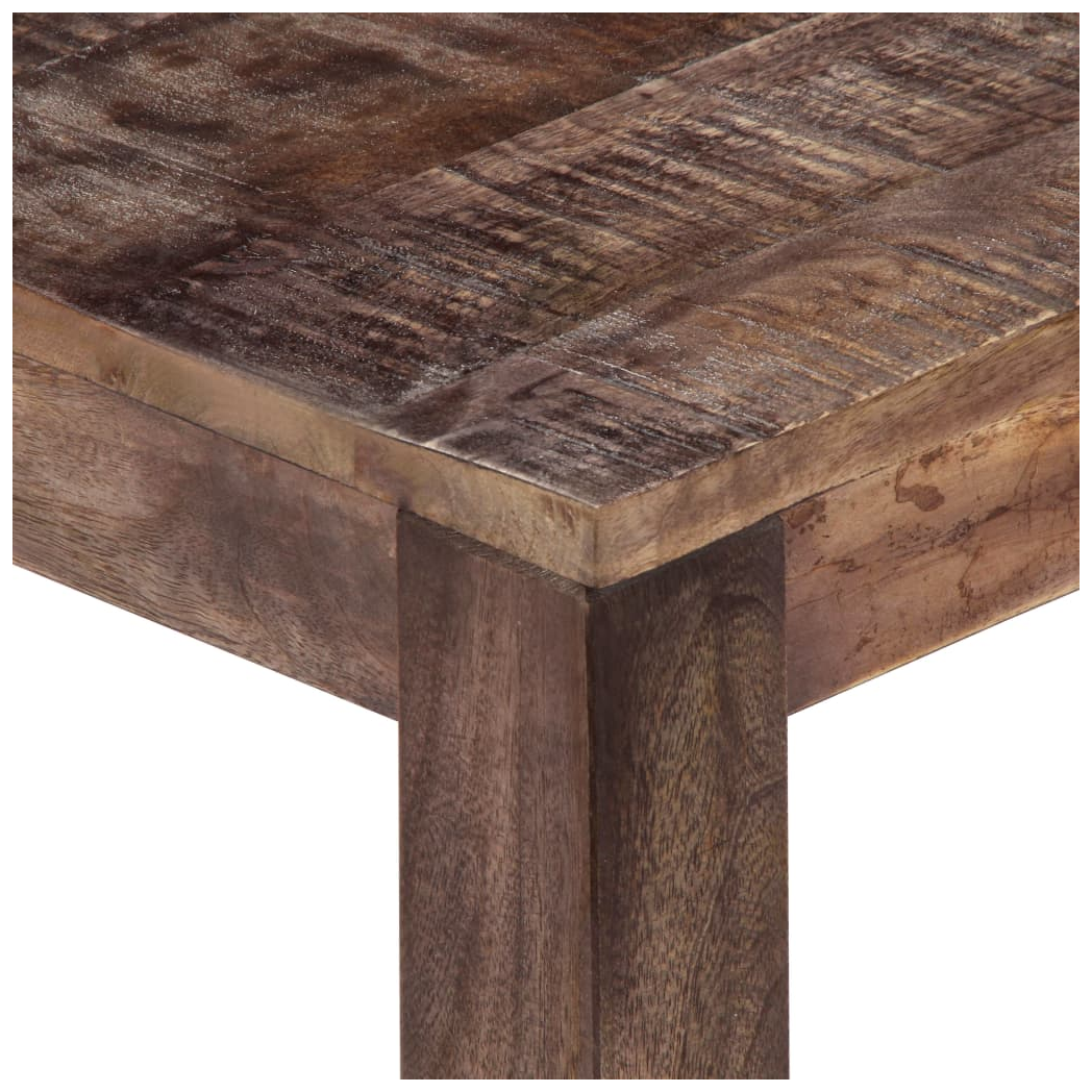 vidaXL Rustic Mango Wood Coffee Table 50x50x35 Cm Solid Top Ideal for Living Room Decor - Coffee Table