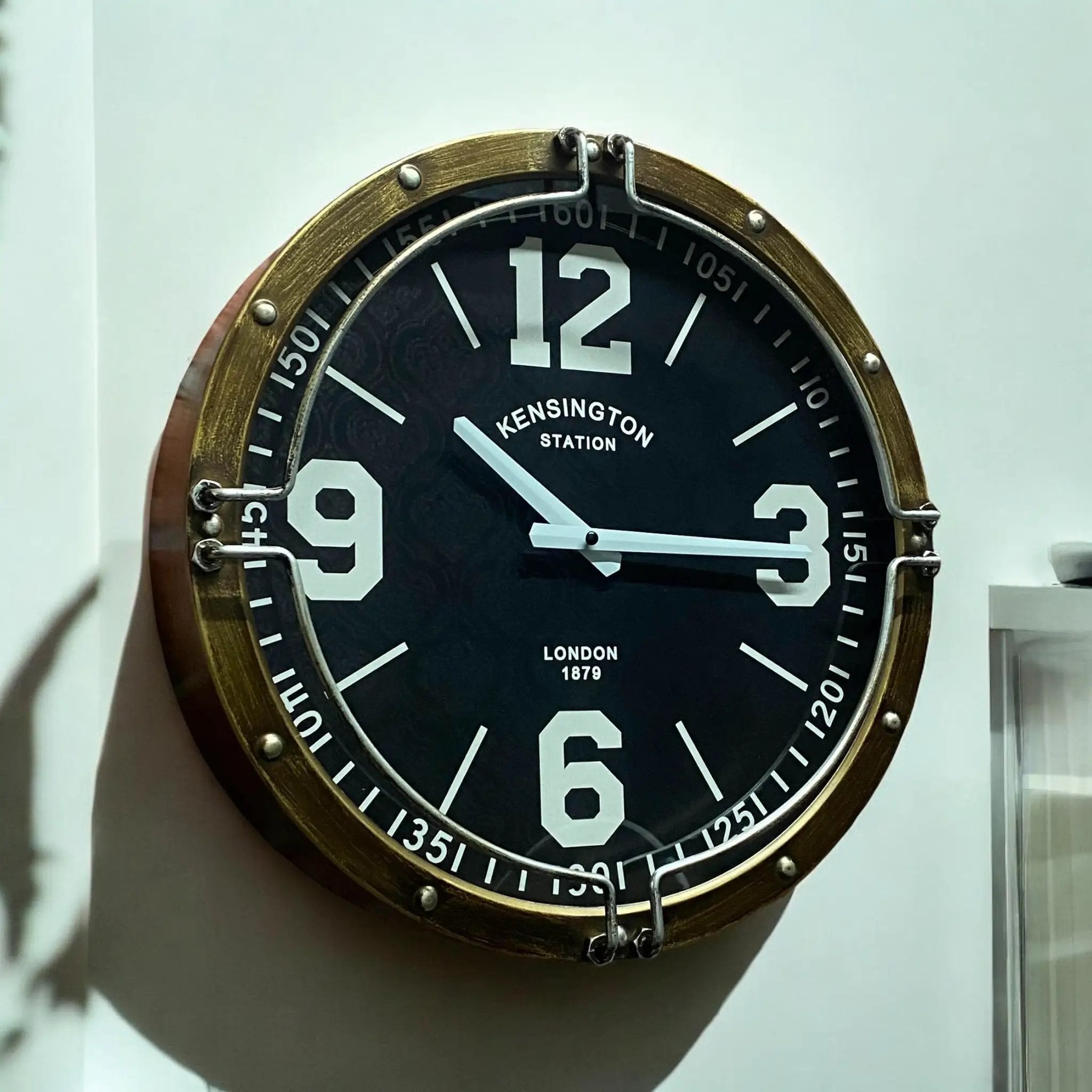 MSL 40CM WALL CLOCK - Black Clock Face - Required 1 x AA Battery - Clock
