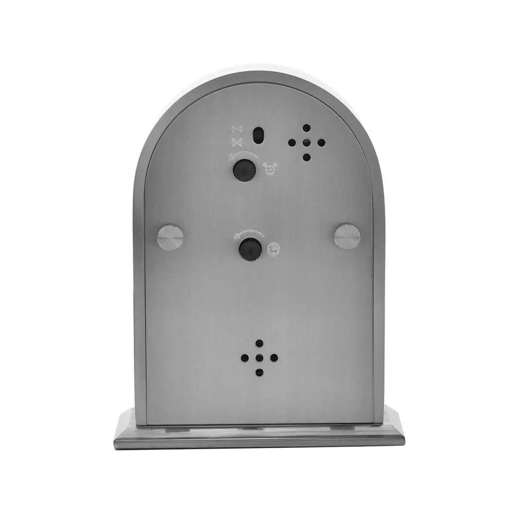 Widdop Wm.Widdop Arched Silver Aluminium Case Mantel Clock W2843 - Clock