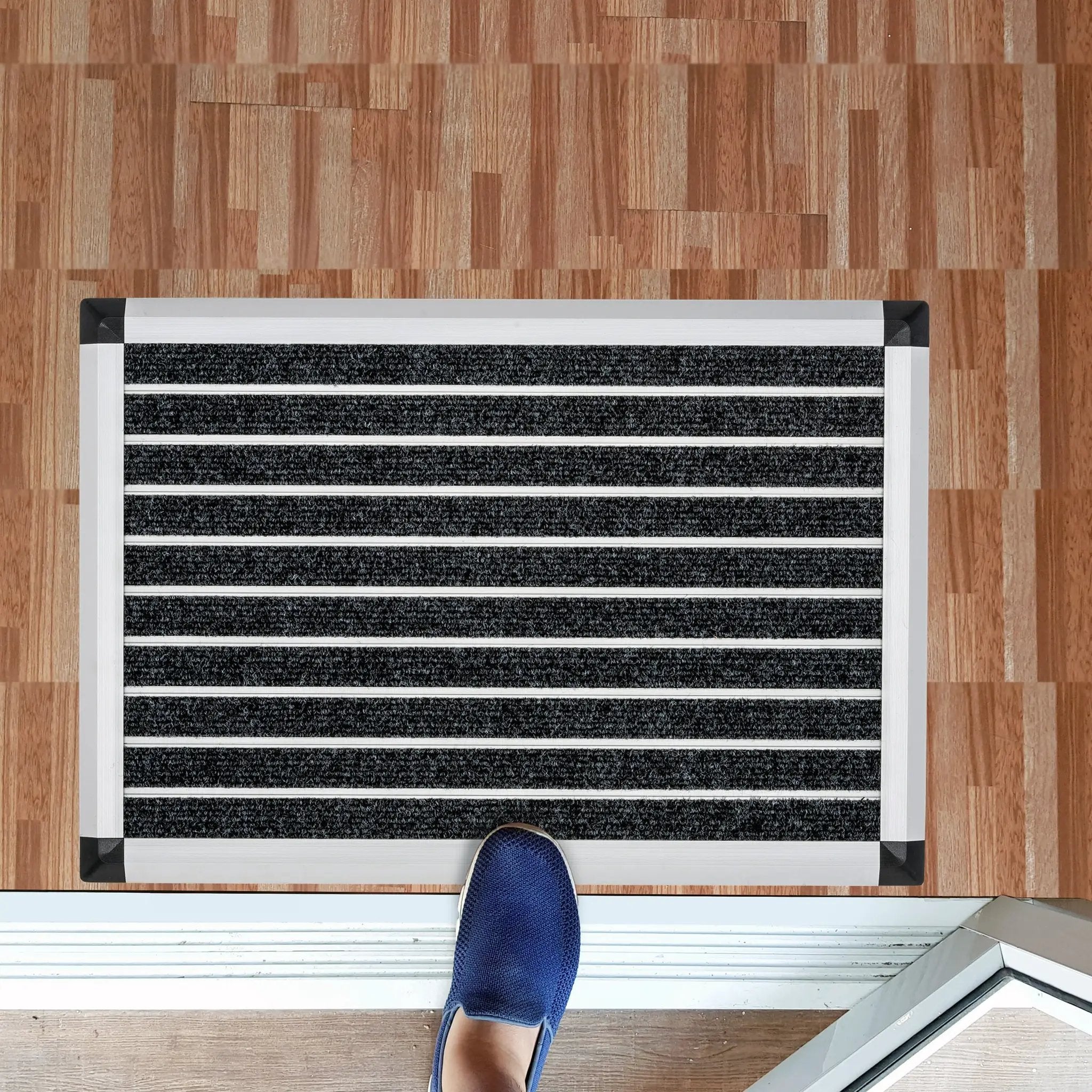 Floortex® Doortex® Alumat Indoor Entrance Mat, Grey - 40 x 60cm - Rug