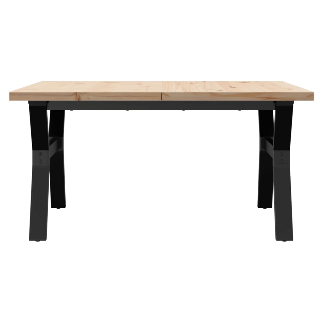vidaXL Coffee Table 90x90x45.5 Pine Cast Iron by vidaXL
