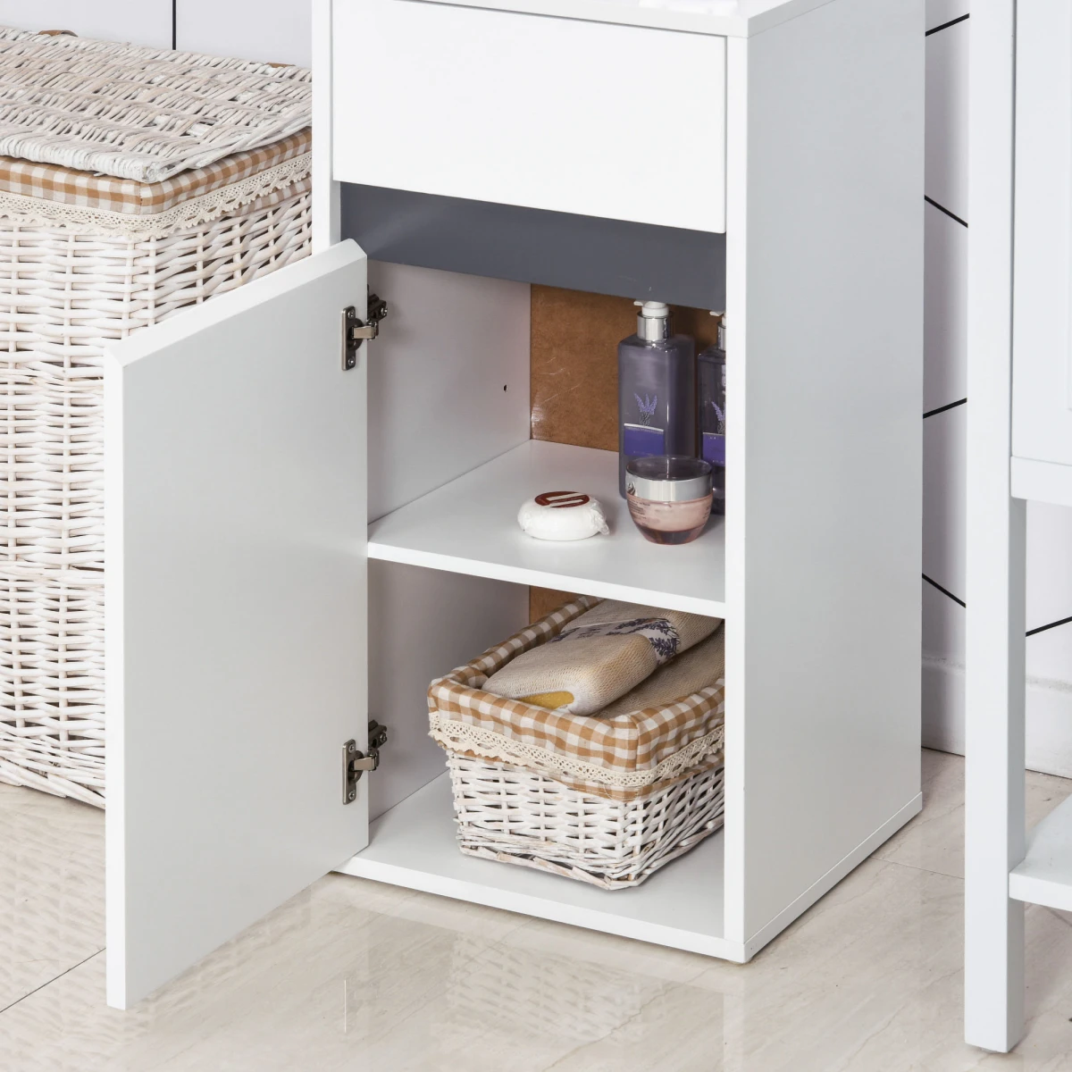 Modern Storage Cabinet Slim Drawer Bathroom by Homcom