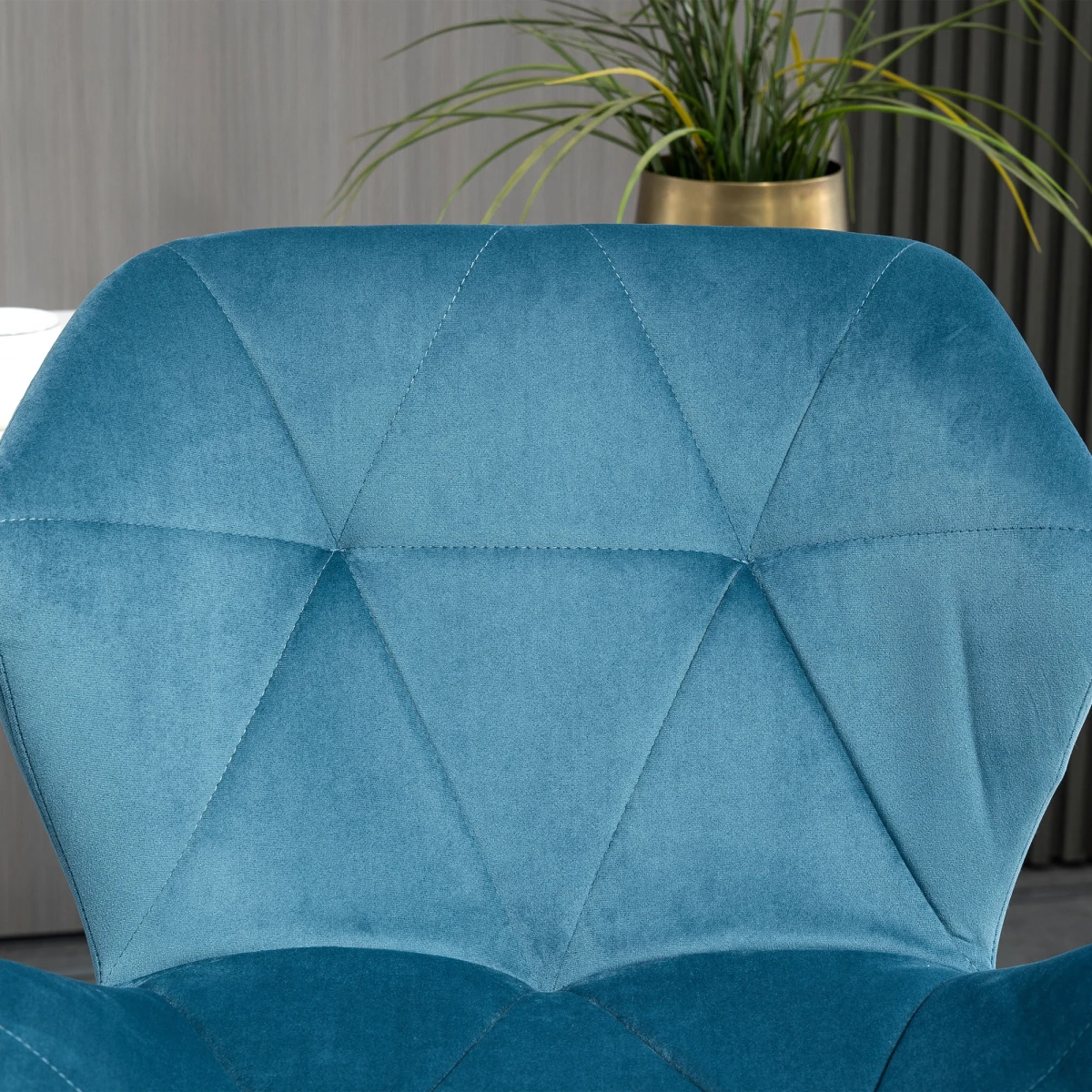 Set Of 2 Luxurious Velvet-Touch Bar Stools w/ Metal Frame Footrest Base Blue by HOMCOM