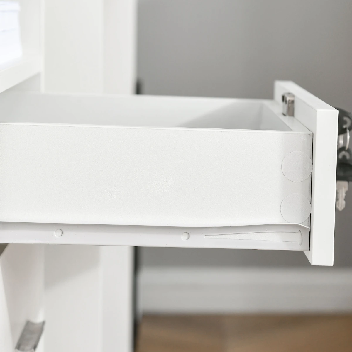 Unbranded Vinsetto Compact Lockable Mobile File Cabinet With Open Shelf And Five Casters For Home Office - Filing Cabinet