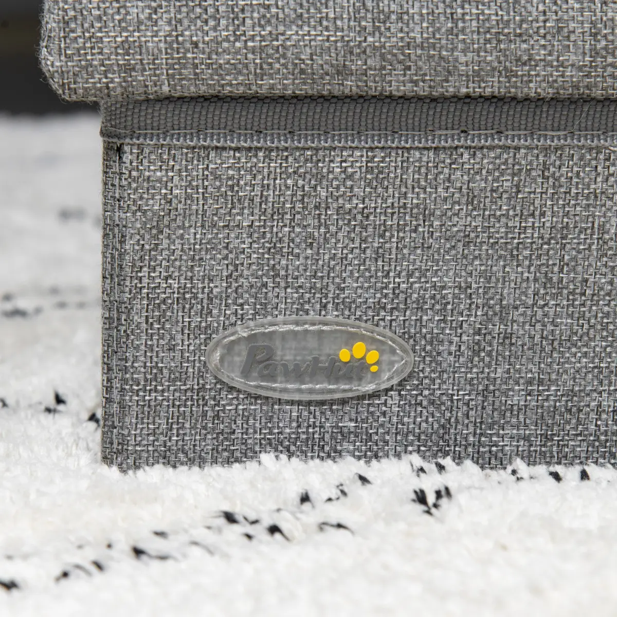PawHut PawHut 3 Step Dog Steps with Storage Boxes, Cat Stairs for Bed Sofa, Light Grey - Dog Steps