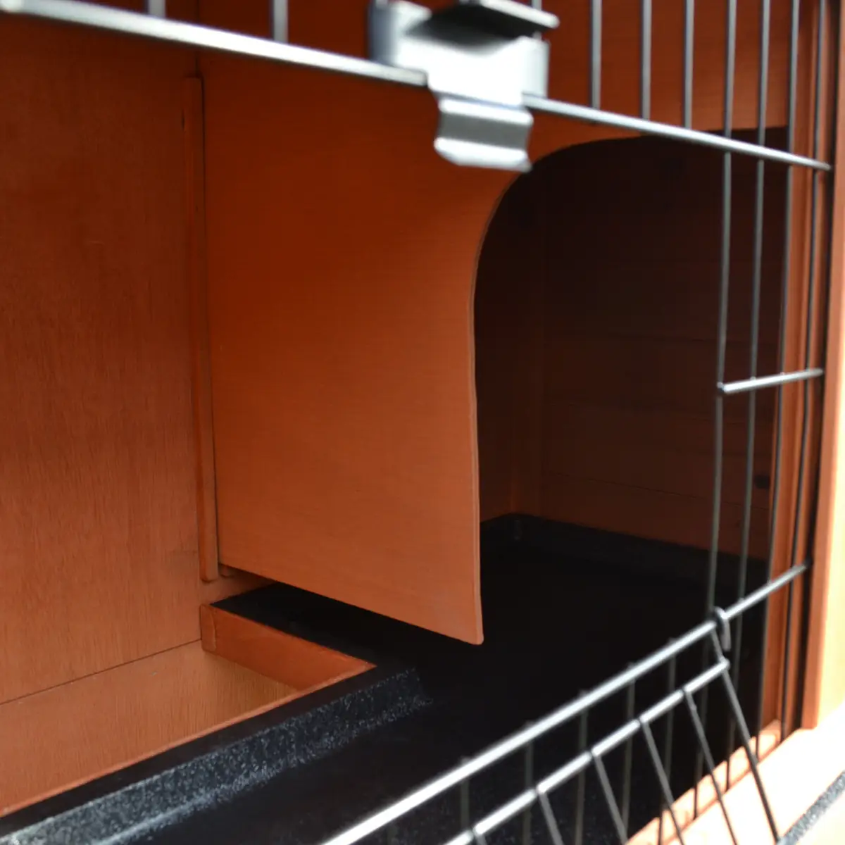 Pawhut A-Frame Wood Wooden Rabbit Hutch Small Animal House Pet Cage Chicken Coop - Rabbit Hutch