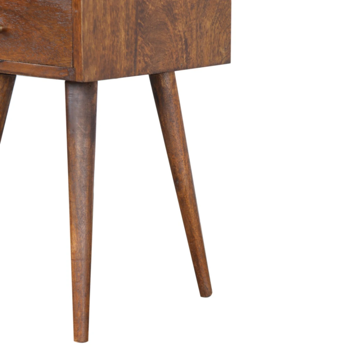 Artisan Furniture Nightstand Compact Solid Mango Wood Chestnut Finish Drawer And Shelf For Small Bedrooms by Artisan Furniture