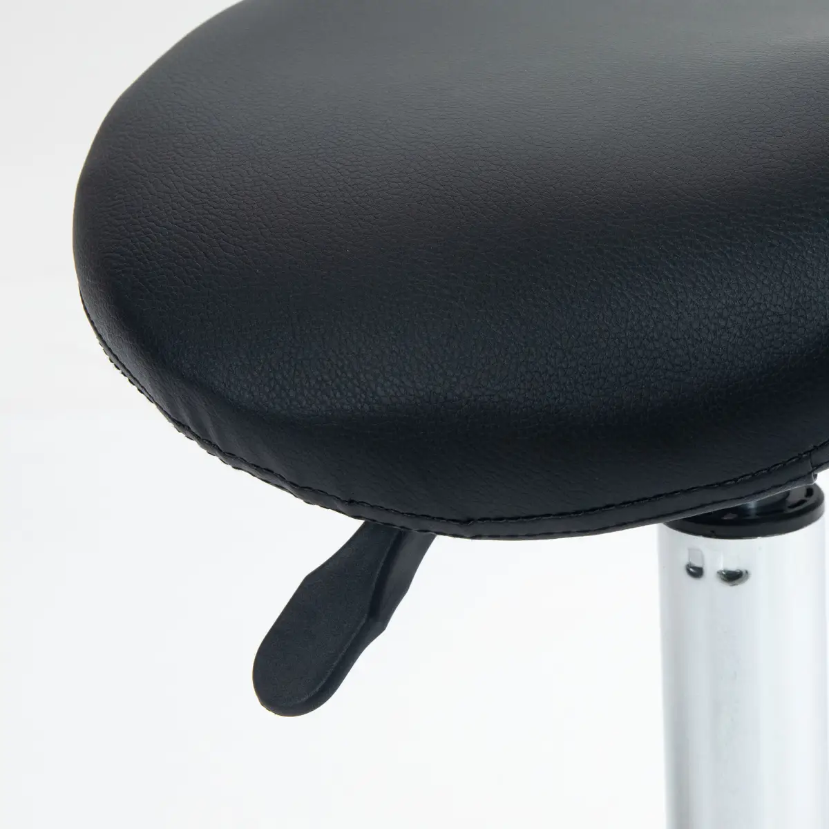 HOMCOM HOMCOM Saddle Chair, Rolling Salon Stool for Massage Spa Clinic Beauty, Black - Bar Stool