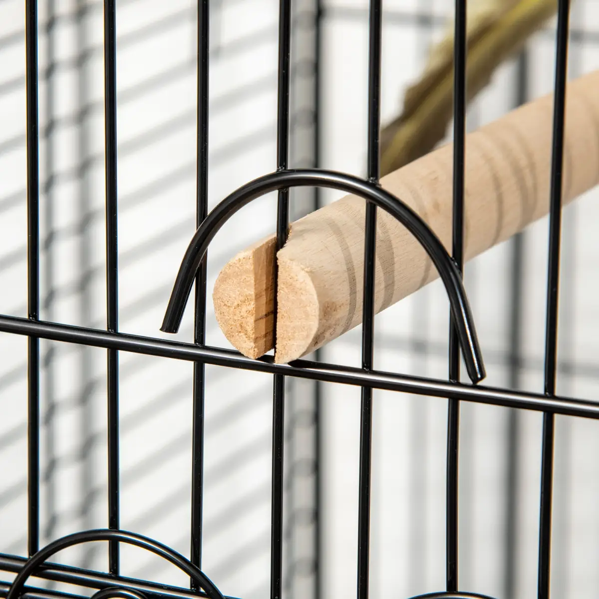 PawHut Large Bird Cage, Pet Aviary Parrot Macaw Cockatiel Finch Feeding Stand w/ Perch - Bird Cage