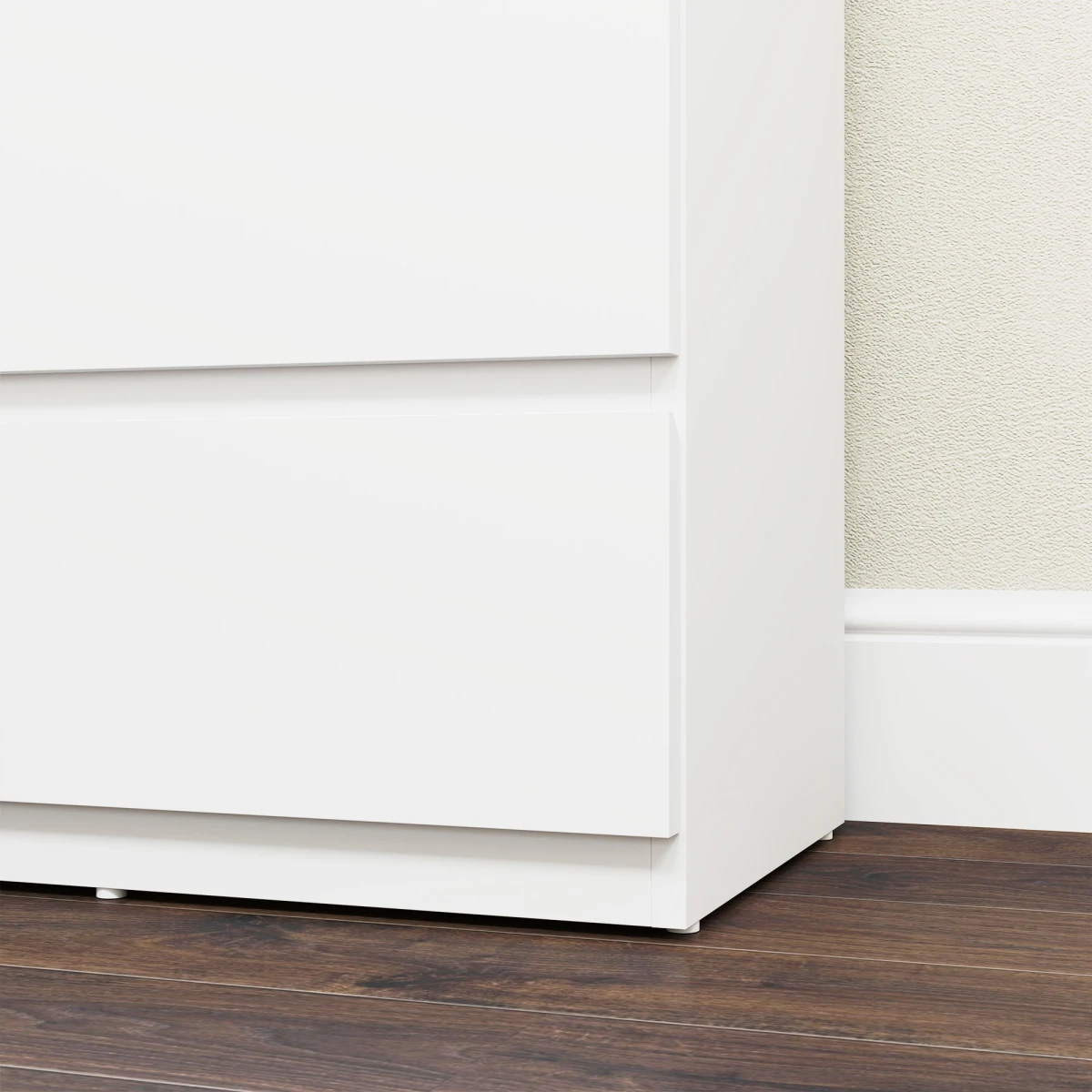 HOMCOM White Dresser 5-Drawer Soft-Close Bedroom by HOMCOM
