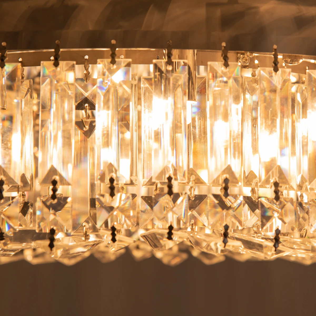 Crystal Ceiling Light 8 Bulbs Beads Home by HOMCOM