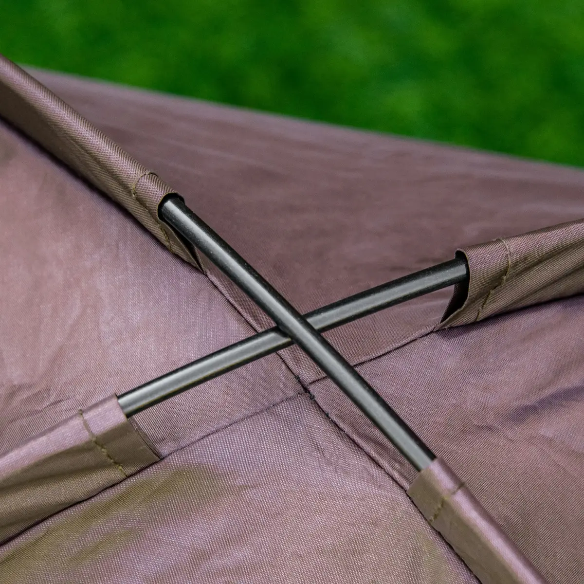 PawHut 61 cm Elevated Pet Bed Dog Cot Tent with Canopy Instant Shelter Outdoor Brown - Dog Beds