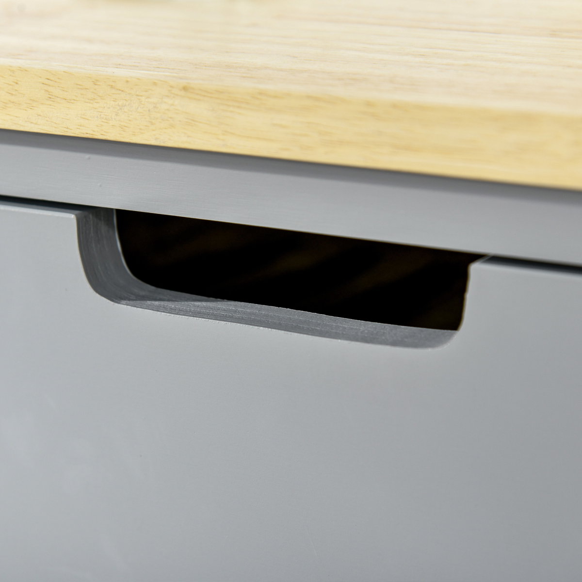 Kitchen Trolley Utility Cart on Wheels with Rubberwood Worktop Towel Rack - from HOMCOM