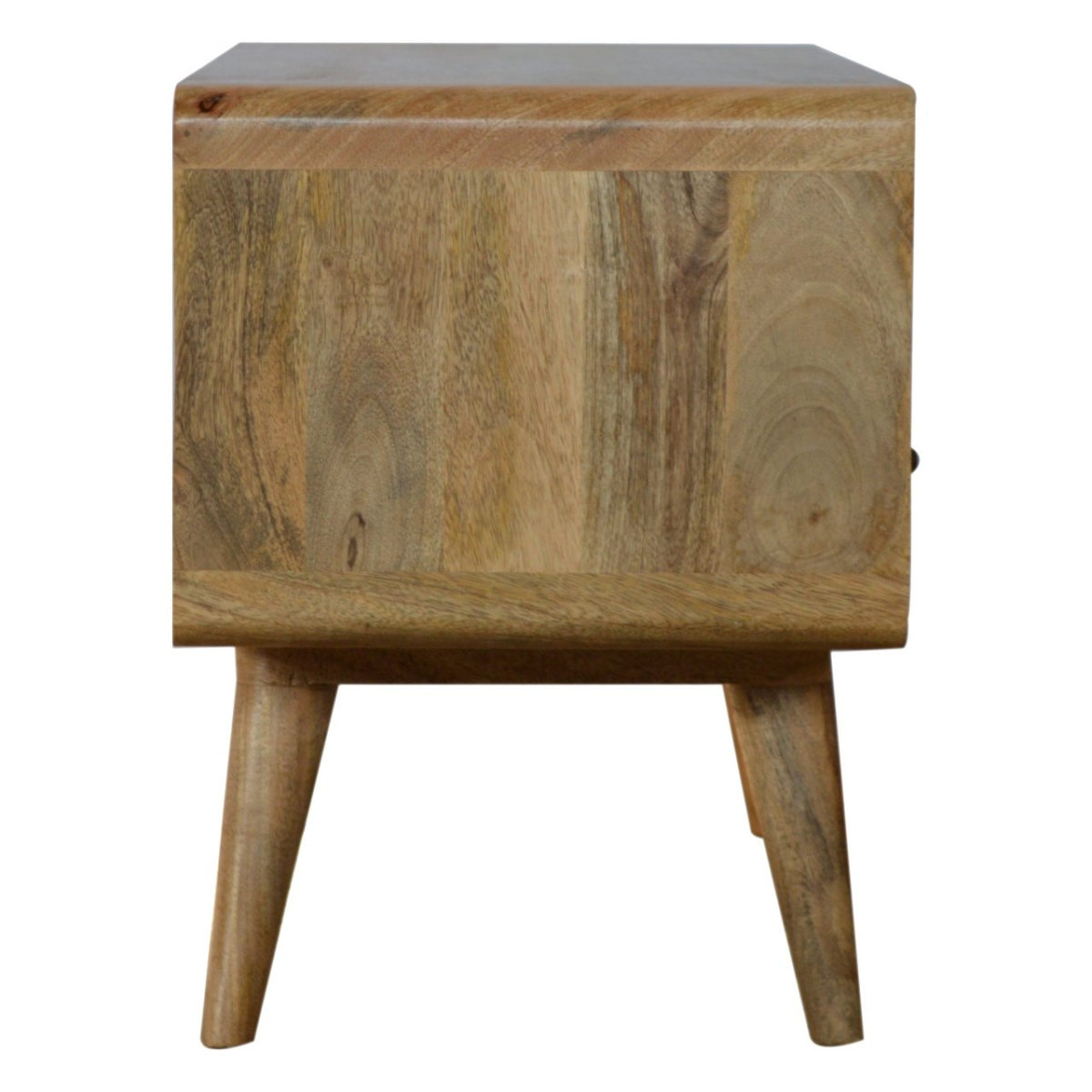 Artisan Furniture Artisan Solid Wood Media Unit Curved Oak Drawers 90cm Home - TV Unit
