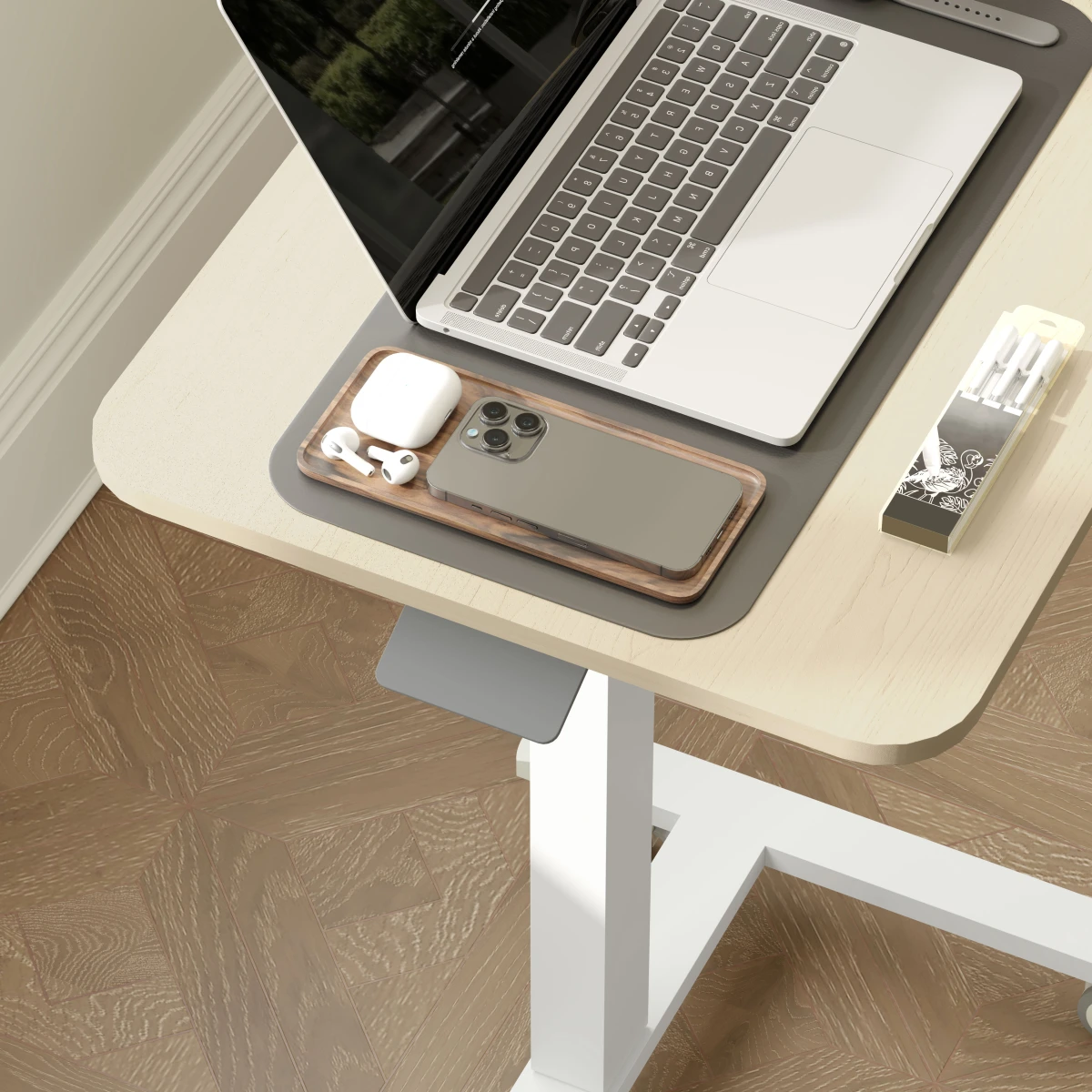 Vinsetto SitStand Desk 68-108cm Wheels HomeOffice by Vinsetto