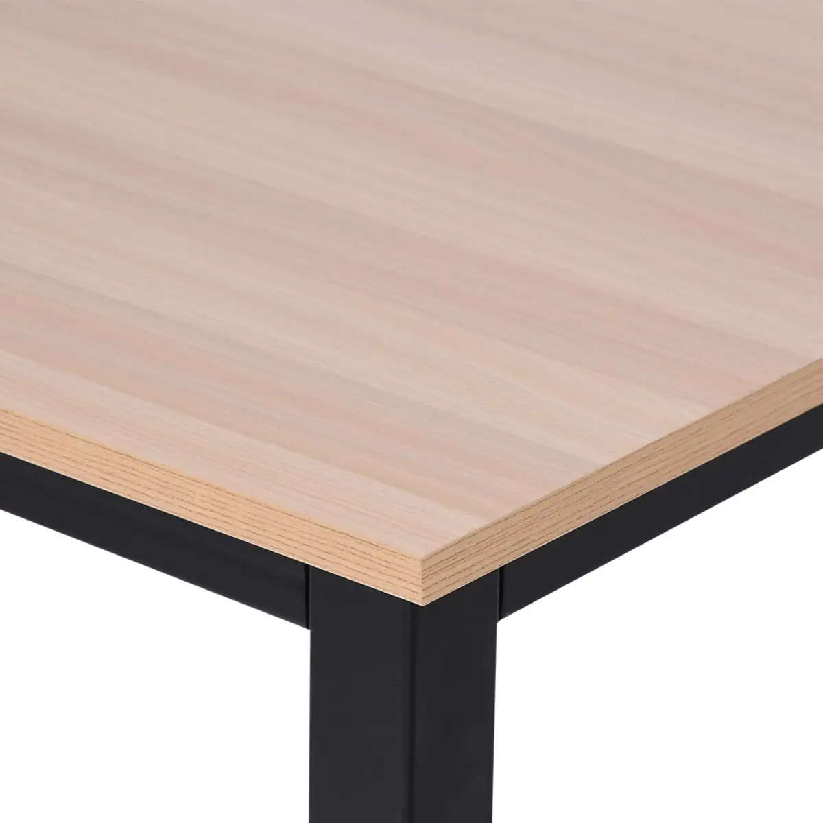 HOMCOM Computer Desk W/ Black Metal Frame MDF, 120W x 60D x 76Hcm-Oak Grain Tone - Desk