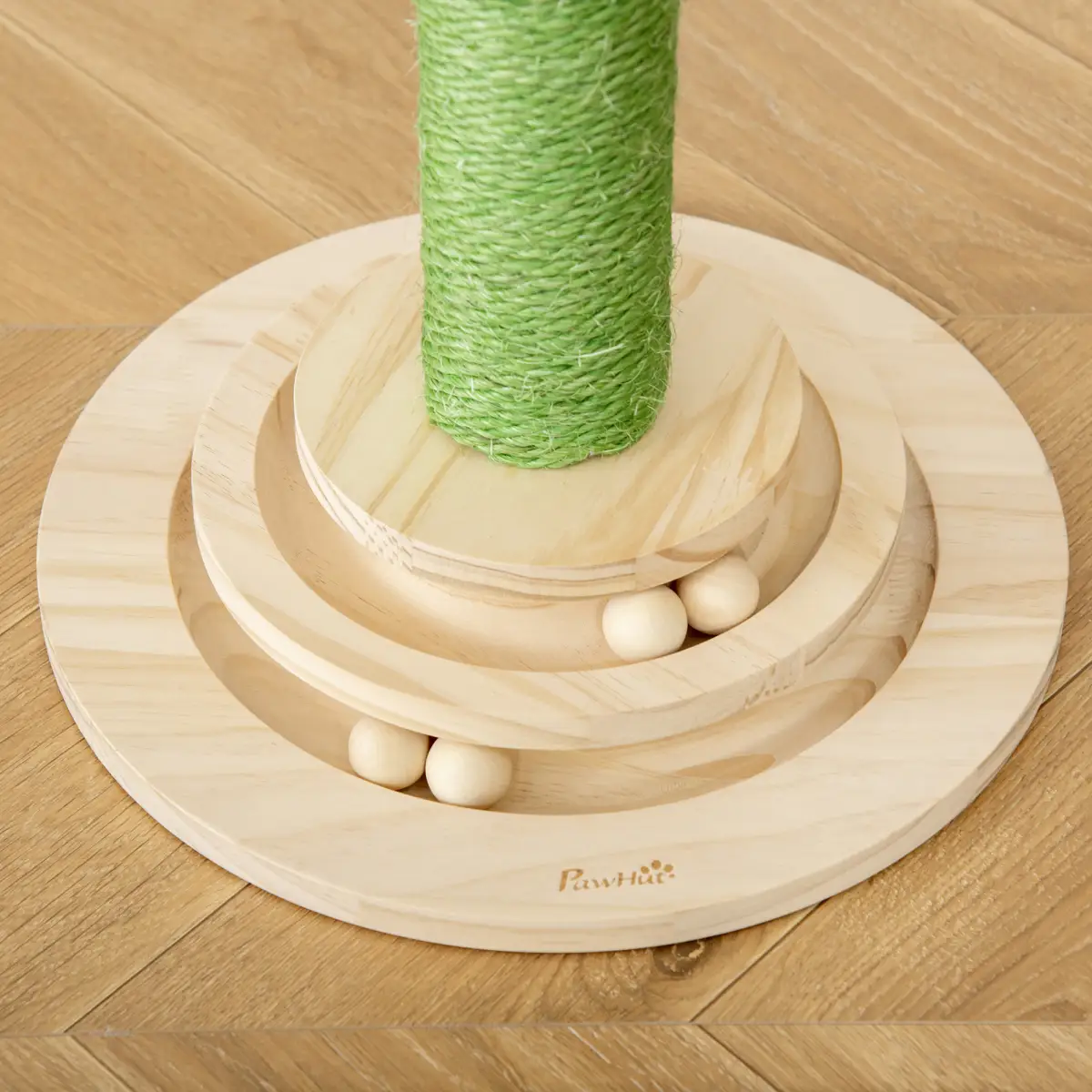 Unbranded Cat Tree Cactus Sisal Scratching Post Interactive Fun Roller Exerciser Pawhut - Cat Tree