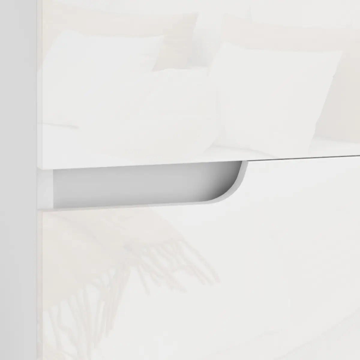 HOMCOM HOMCOM Modern Bedside Table with 2 Drawers for Bedroom, Living Room, White - Bedside Table