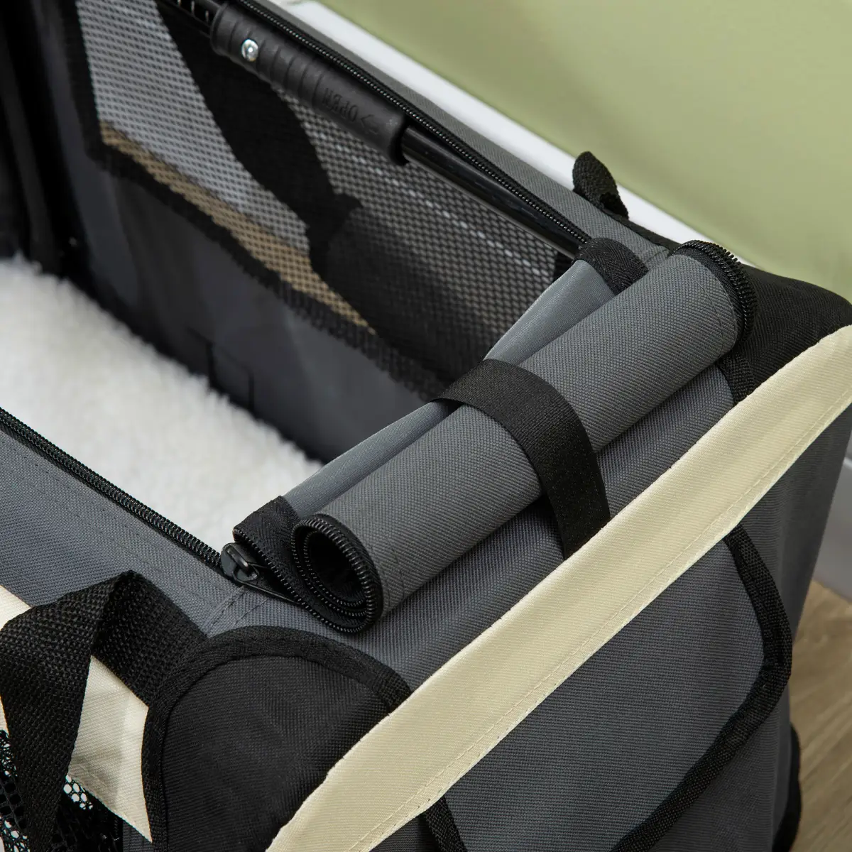 Unbranded 51cm Foldable Pet Carrier w/ Cushion for Mini Dogs and Cats - Grey Pawhut - Pet Carrier