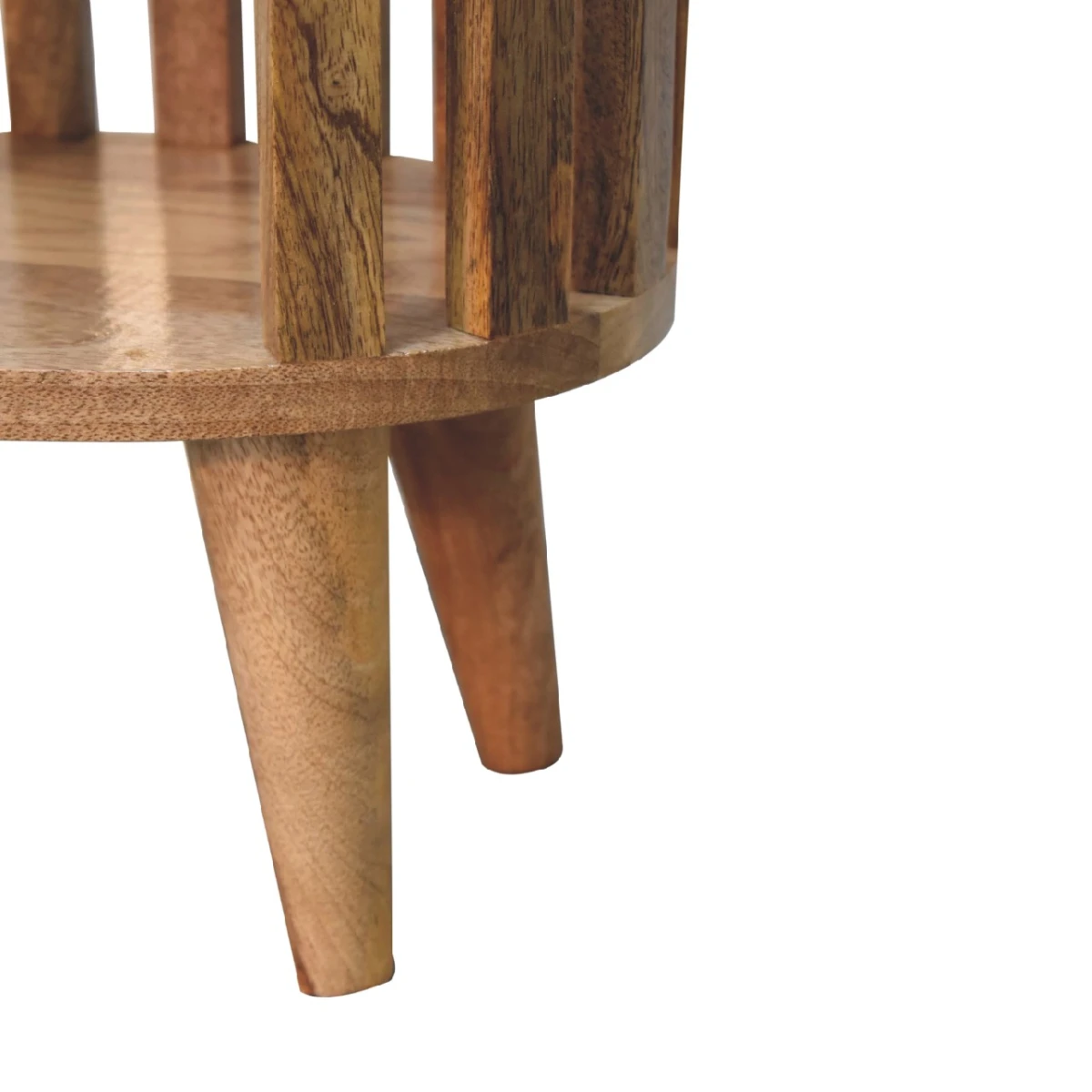 Artisan Bedside Table Solid Mango Wood Compact Single Shelf With Open Top For Modern Japanese Bedroom by Artisan Furniture
