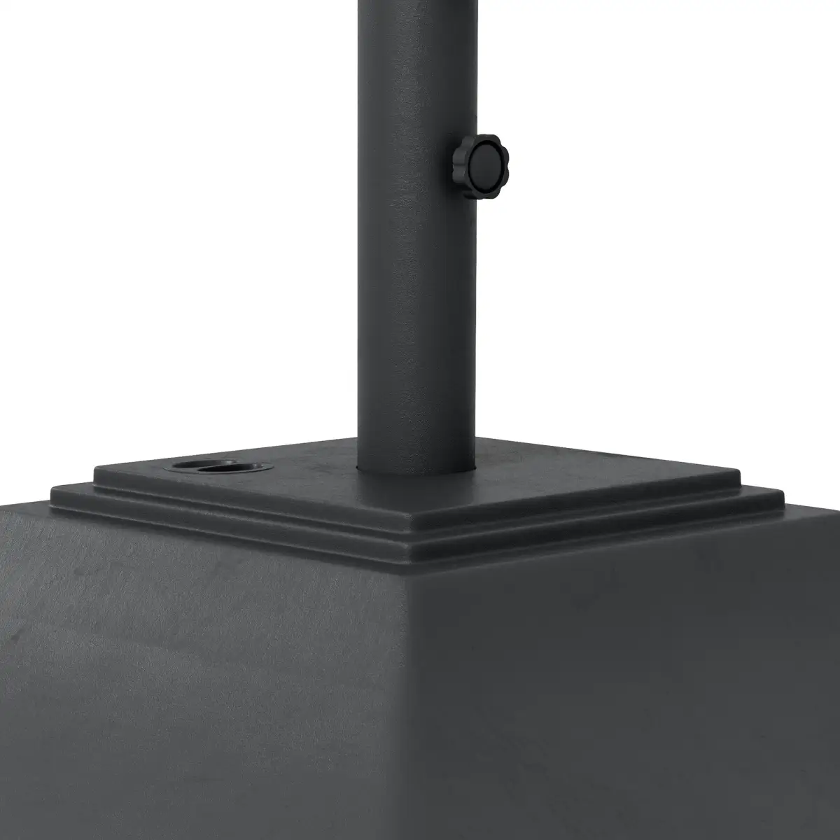 Outsunny Outsunny 60kg Square Parasol Base with Wheels Fillable Plastic Umbrella Stand - Parasol