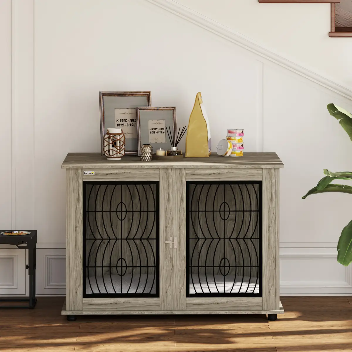 PawHut PawHut Dog Crate Furniture, 44.5" End Table for Extra Large Dogs w/ Cushion - Dog Crate