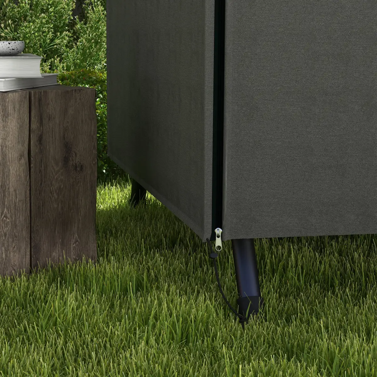 Outsunny Outsunny Large Outdoor Swing Chair Cover Garden Furniture Protector 164cm Grey - Hammocks