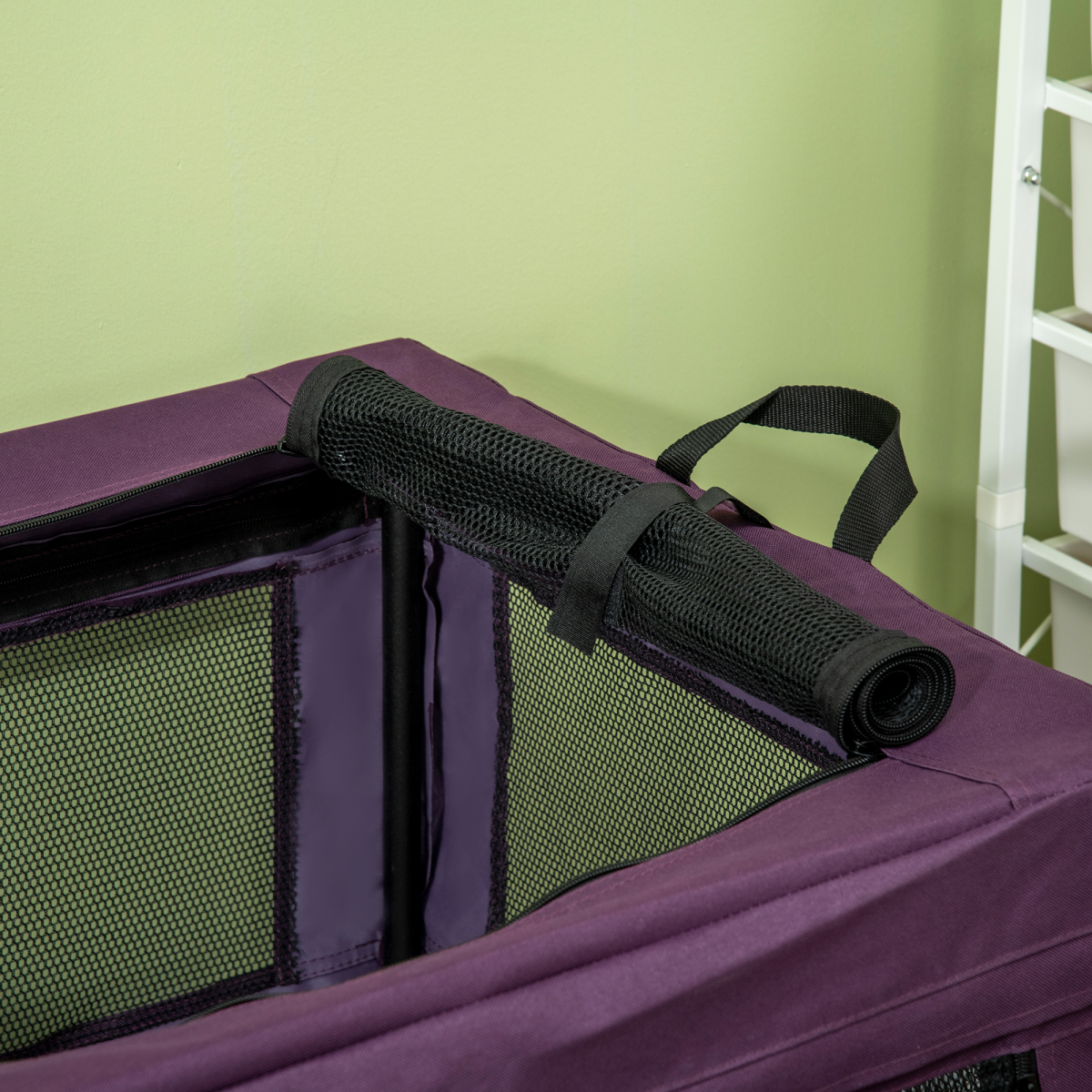 80cm Foldable Pet Carrier Cat Bag w/ Cushion, for Small, Medium Dogs - Purple - from Unbranded
