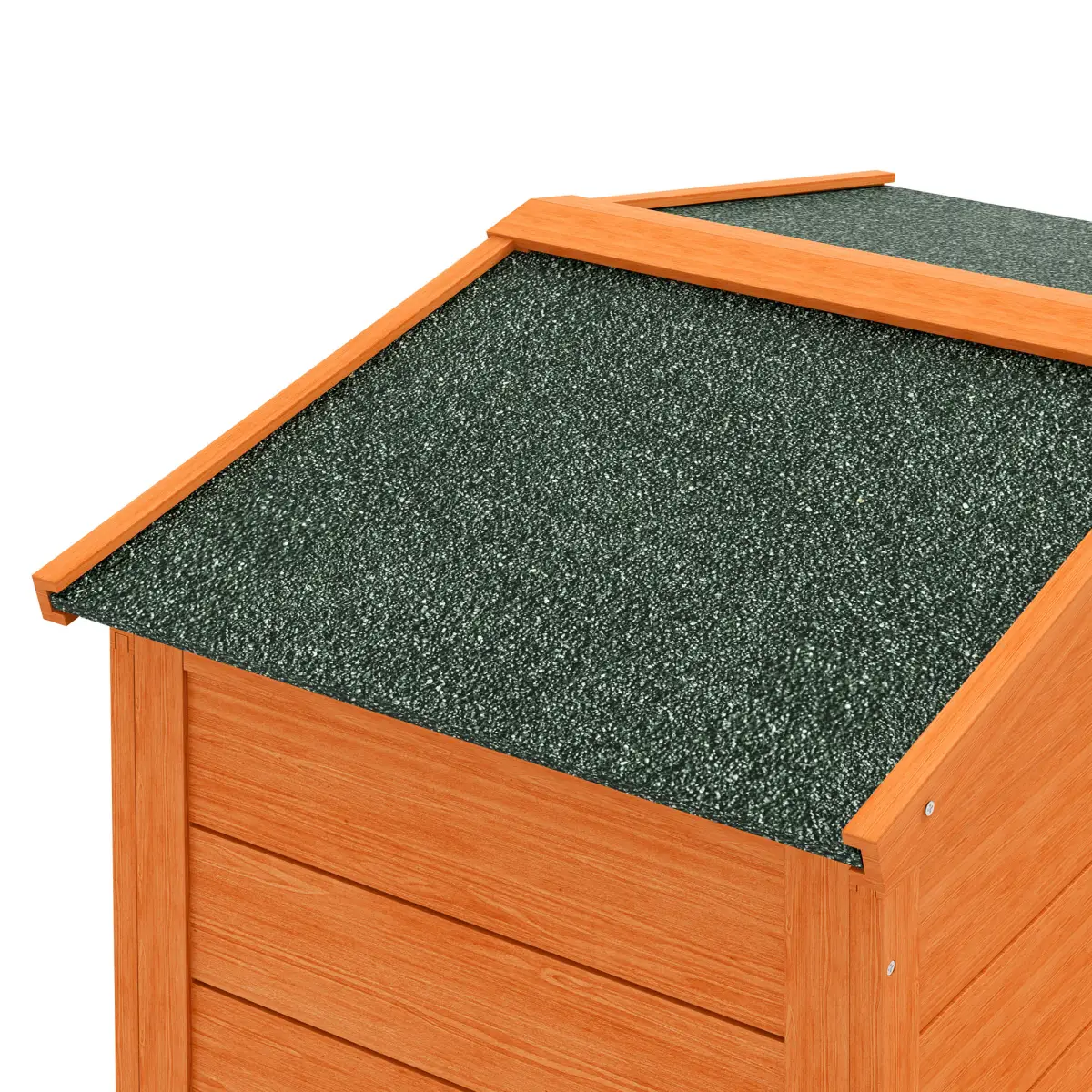 PawHut PawHut Wooden Rabbit Hutch with Run, Ramp, Slide-out Tray, Orange - Rabbit Hutch