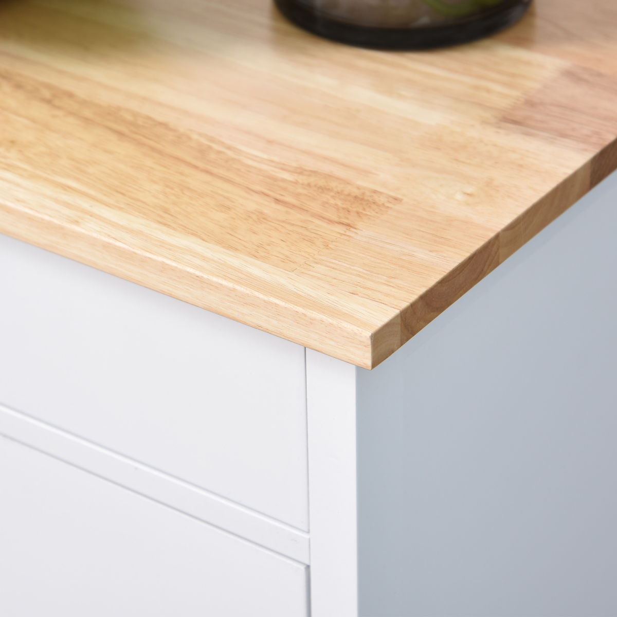 MDF Kitchen Storage Trolley White - from HOMCOM