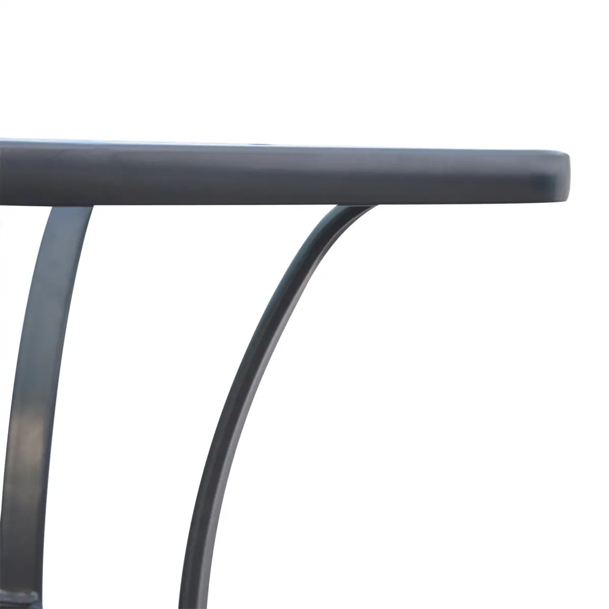 Outsunny Square Glass Bistro Table Bar Dining Kitchen Breakfast Party Table 68.5x84 cm - Garden Table