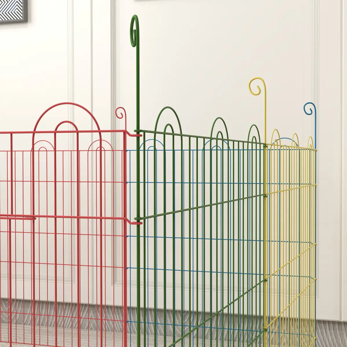 PawHut PawHut Pet Playpen Dog Puppy Crate Kennel w/ Door, 60H x Φ156cm - Pet Playpen
