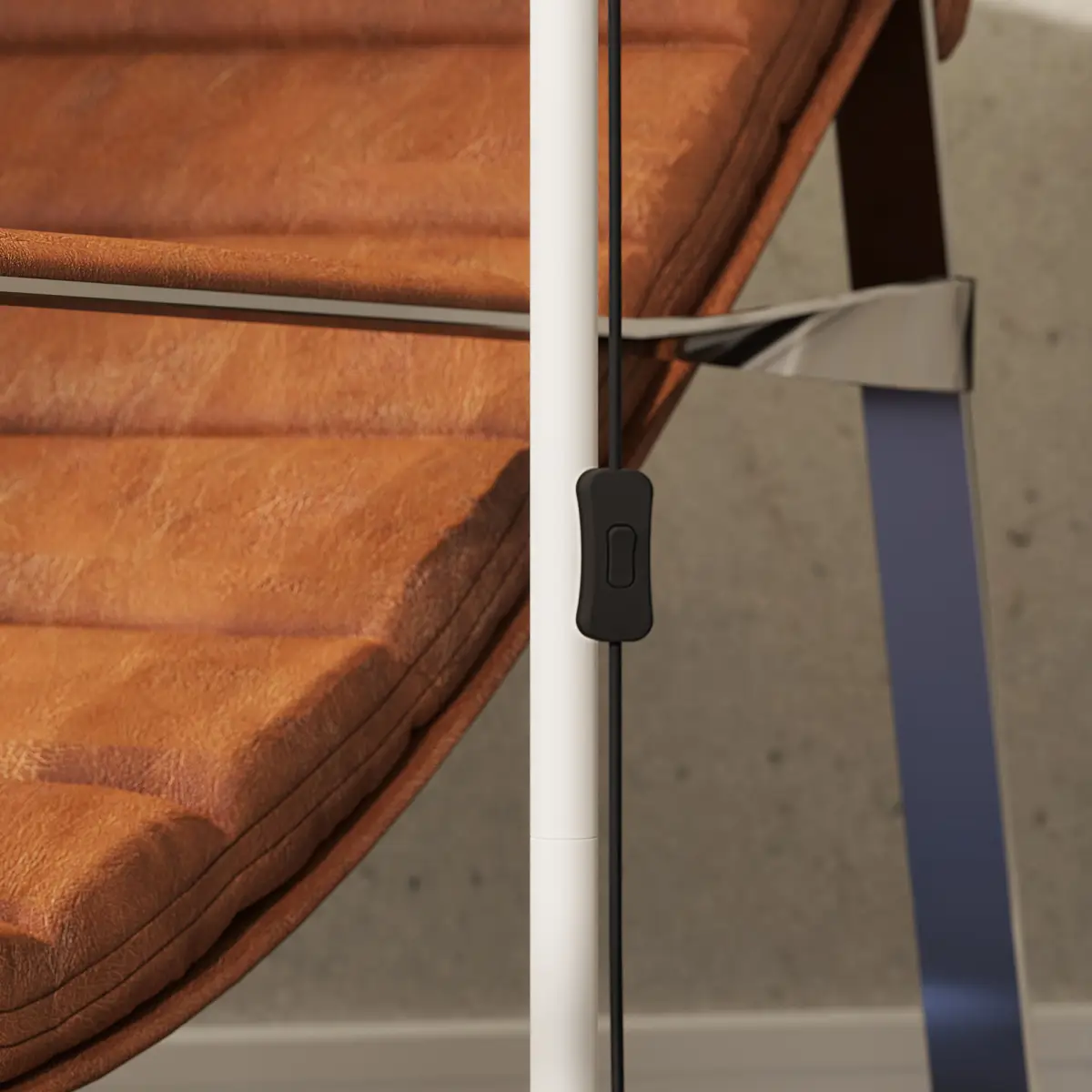 HOMCOM HOMCOM Spotlight Reading Standing Lamp with Adjustable Height, White - Spotlight