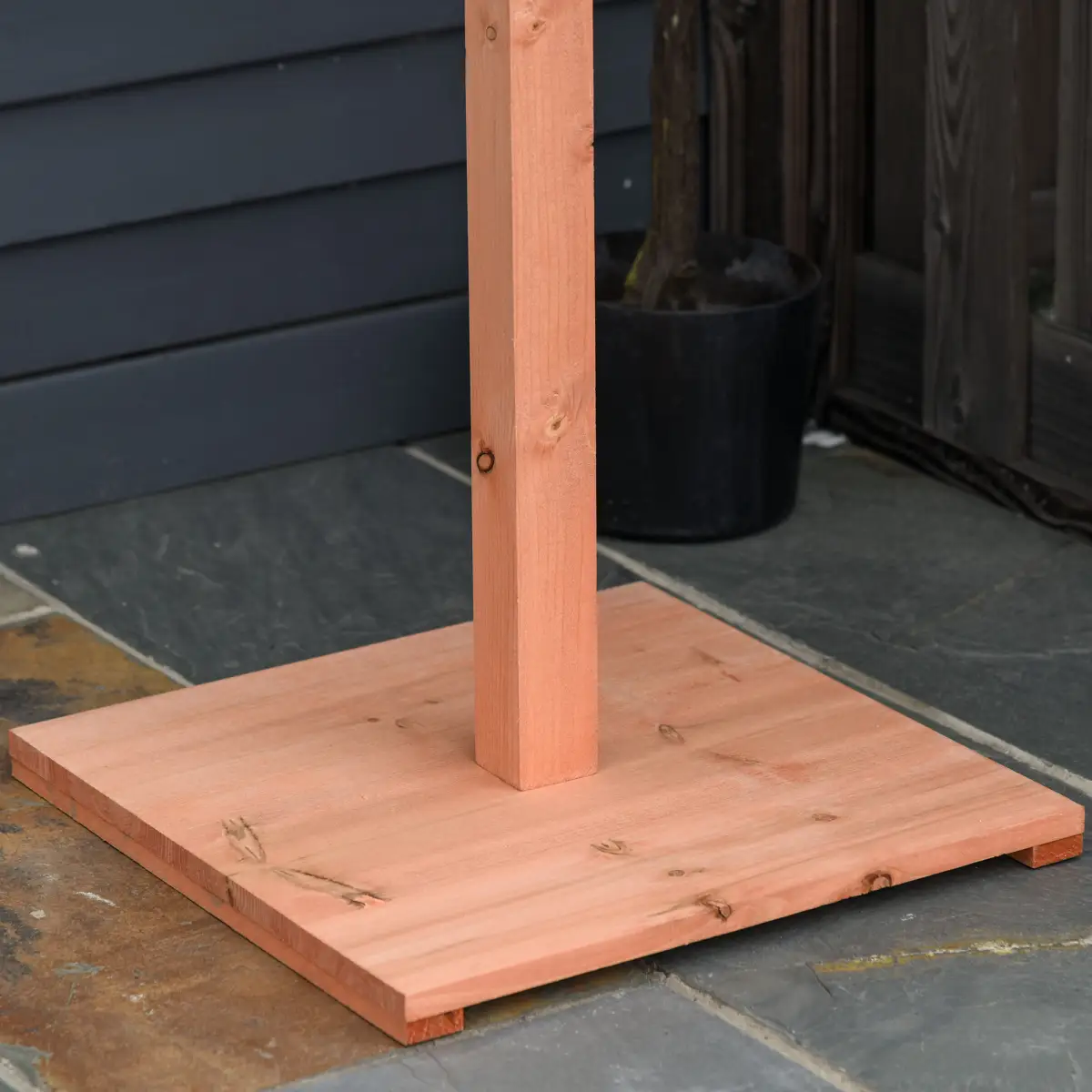Pawhut Wooden Bird Feeder Wooden Bird Table Bird Feeder with Roof, Brown, 130cm - Bird Feeder