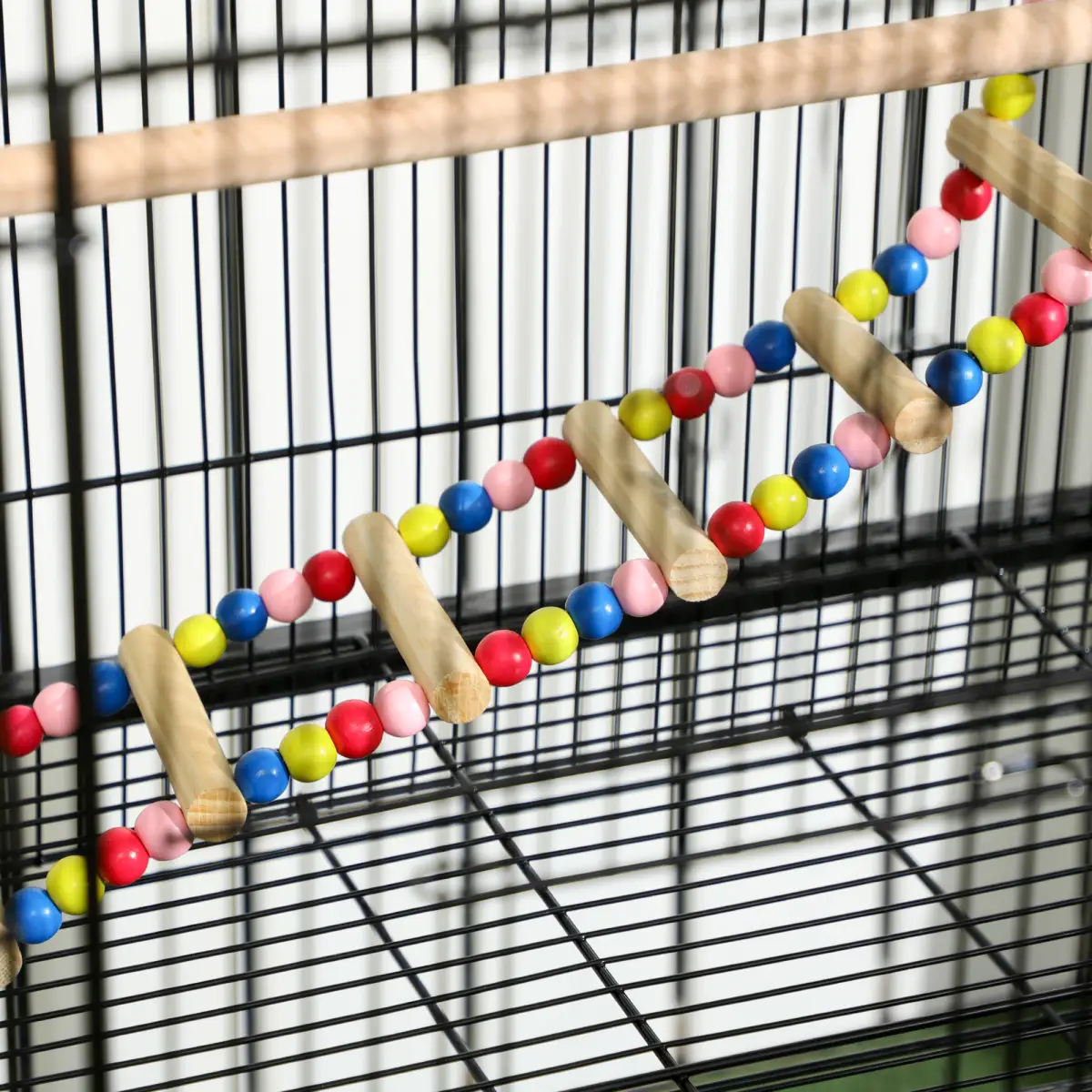 PawHut Bird Cage, with Stand, Wheels, Toys, for Budgies, Finches, Parakeets - Pet Cage