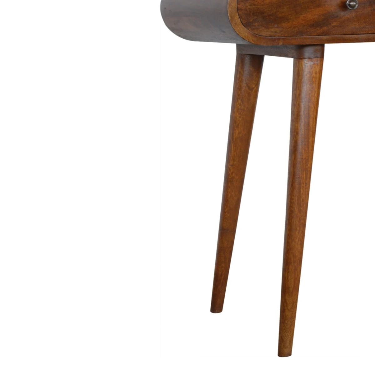 Artisan Mango Wood Compact Console Table London Chestnut Finish With 2 Drawers Nordic Legs Living Room by Artisan Furniture