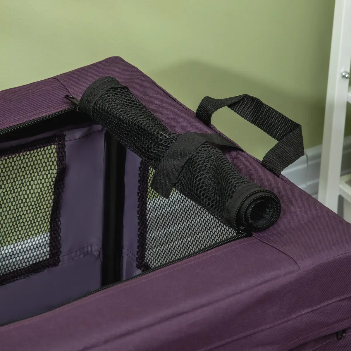 Unbranded 60cm Foldable Pet Carrier Cat Bag w/ Cushion, for Miniature Dogs - Purple - Pet Carrier