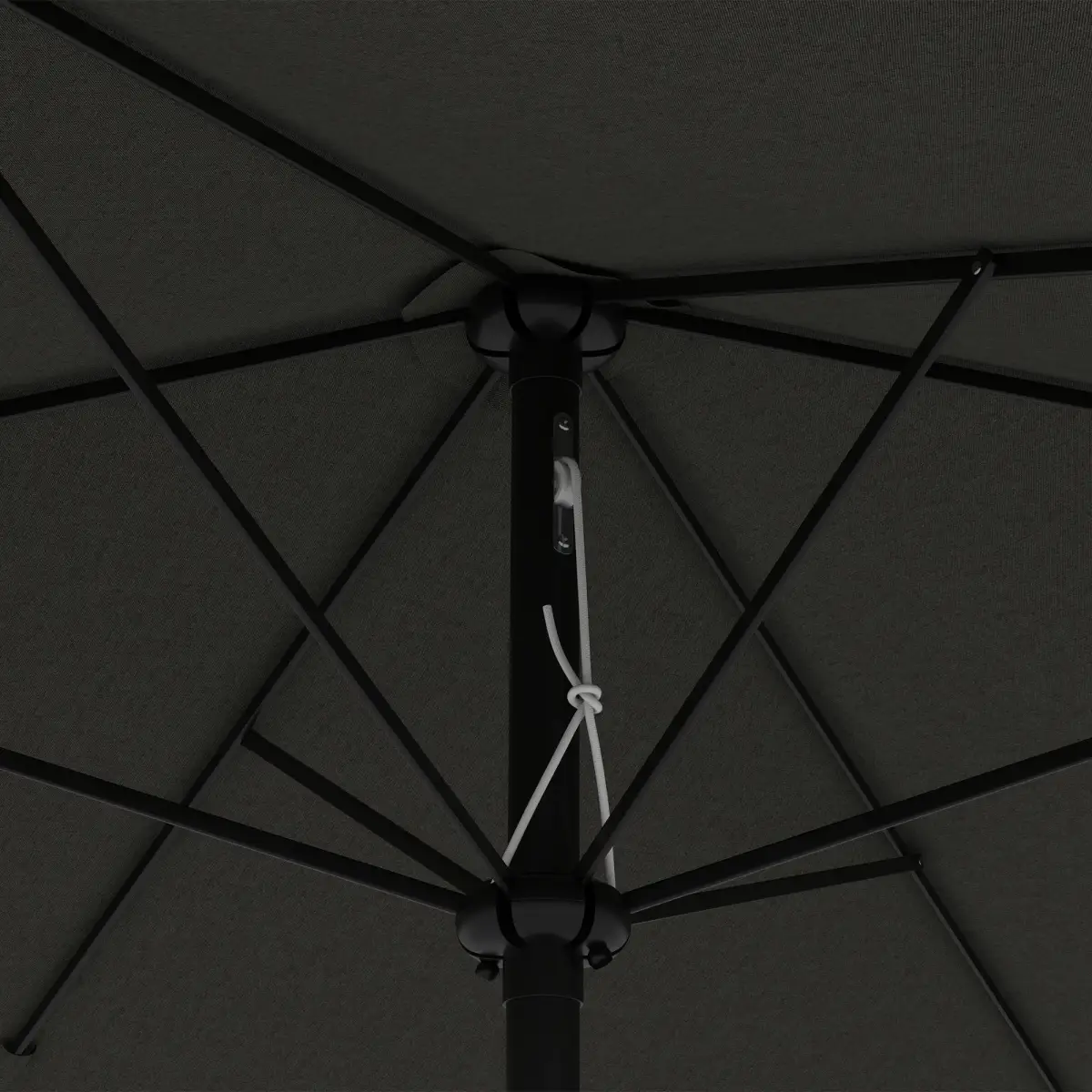 Outsunny Outsunny 2 x 3(m) Garden Parasol Rectangular Market Umbrella w/ Crank Dark Grey - Parasol